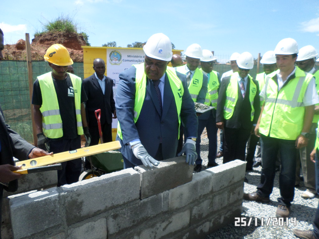 The ceremony of laying the cornerstone for the Professional Training Centre for Journalists - Huambo